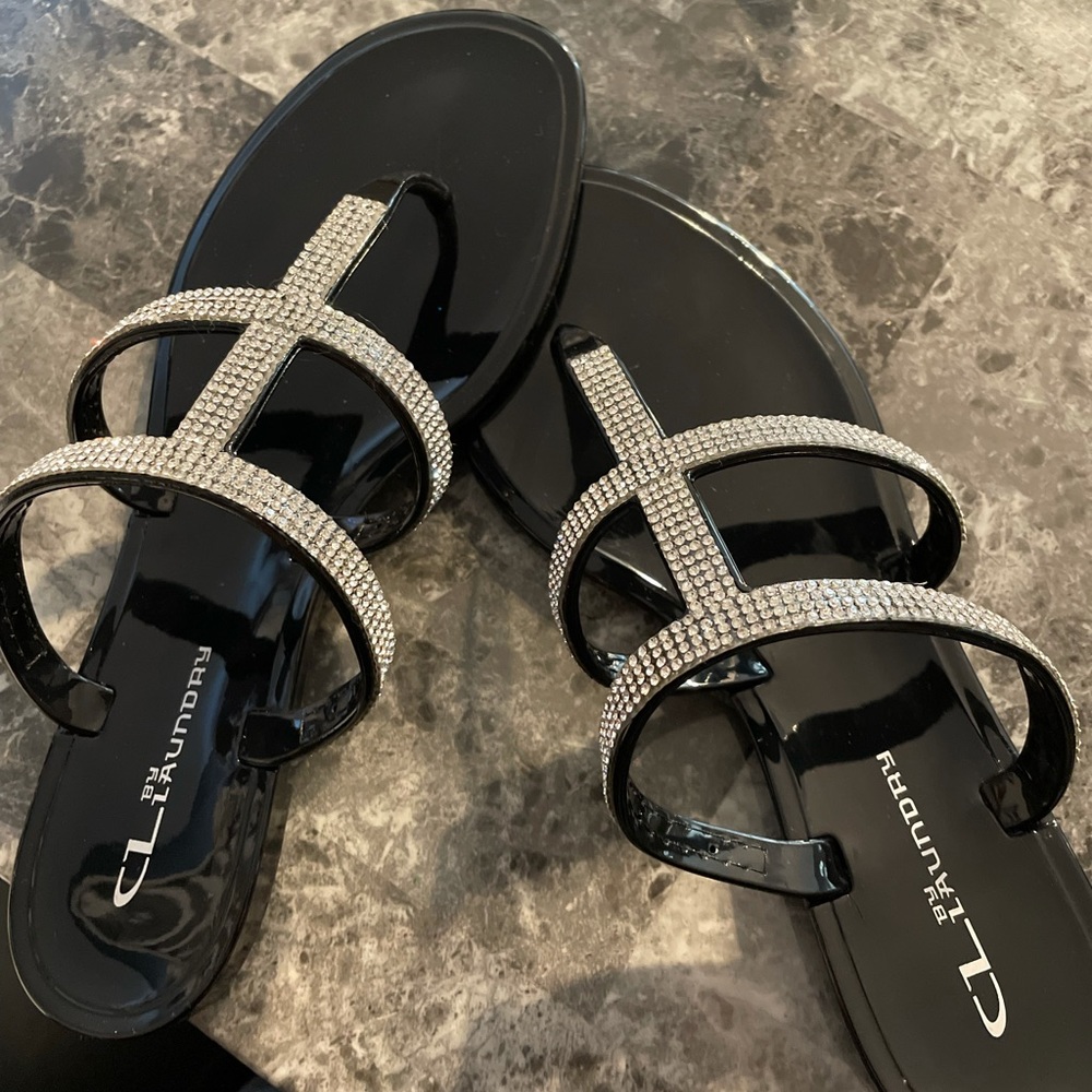 Chinese Laundry Black Sandals size 7 - Picture 3 of 7